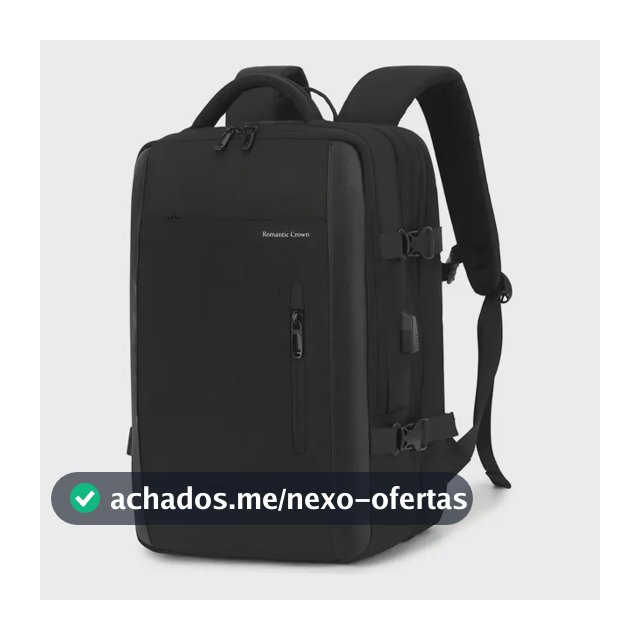 Mochila Viagem Feminina Masculina Para Notebook Executiva Cor Preto Liso