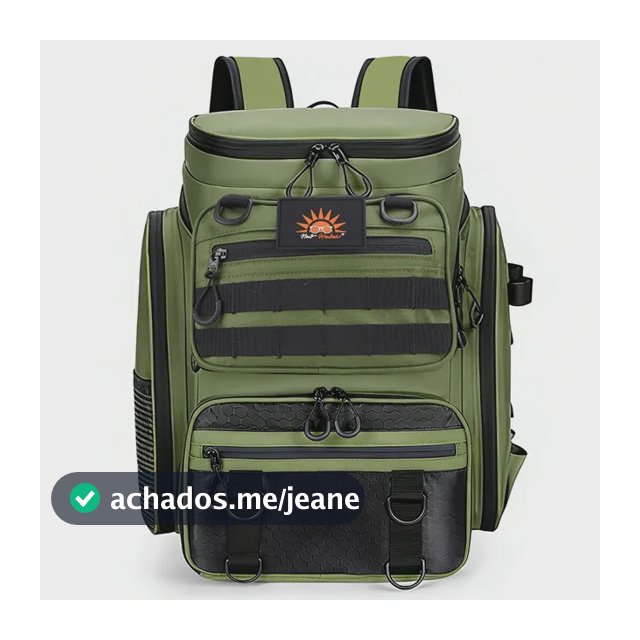 New Hawaii Bolsa Pesca Mochila 50l Mochila De Viagem Impermeável Resistente Compartimentos Para Equipamento Verde-escuro