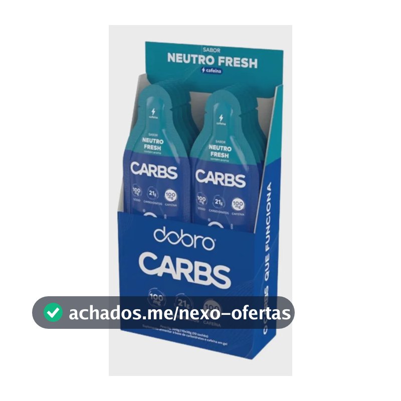 Suplemento em gel Dobro CARBS Carboidratos Maltodextrina sabor Com Cafeína 10x30g