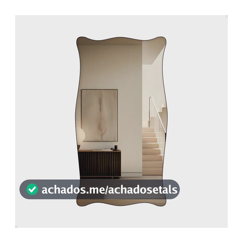 Espelho Decorativo Grande Pinterest 60x110cm - Mod. Paris Moldura Caramelo