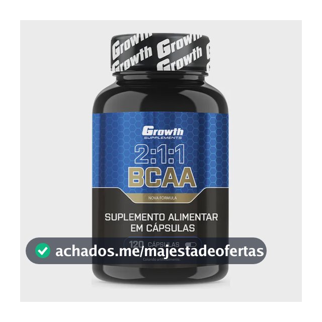 BCAA 2:1:1 120 cápsulas Growth Supplements