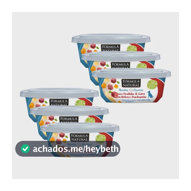 Formula Natural Receitas Caseiras Carne 270g Cães 6 Unidades