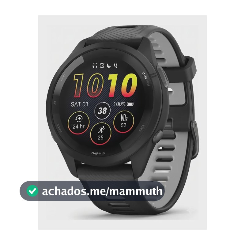 Garmin Forerunner 265 Smartwatch Music Esportivo Cinza Preto