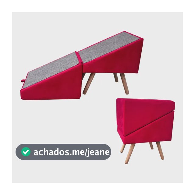 Rampa Escada Pet, Movel Puff Cachorro Gato Antiderrapante