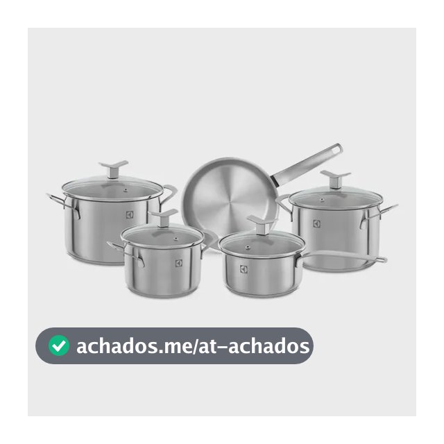 Electrolux Jogo de Panelas em Inox com 5 Peças Design com Fundo Triplo