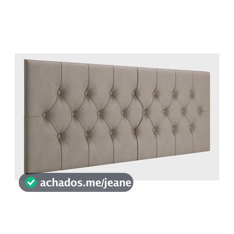 Cabeceira Estofada Quenn Size 1,60 Capitonê- Cores Cor Bege