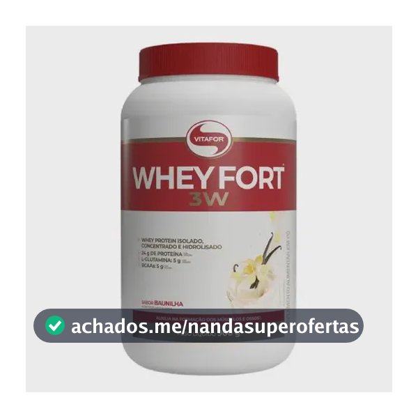Whey Fort 3w Baunilha 900g Vitafor Baunilha