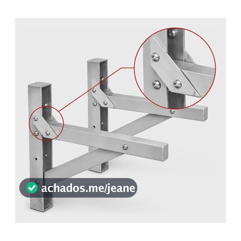 Suporte Para Split Ar Condicionado Alumínio 500 Mm 7 A 24000