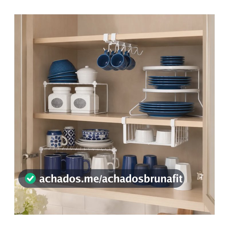 Organizador De Armário De Cozinha Kit Com 5 Organizadores