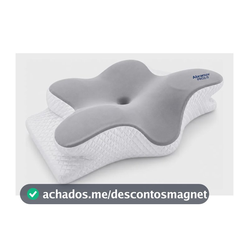 Travesseiro Cervical Ergonômico em Espuma Viscoelástica para Dormir S-5431 VT Abranuv
