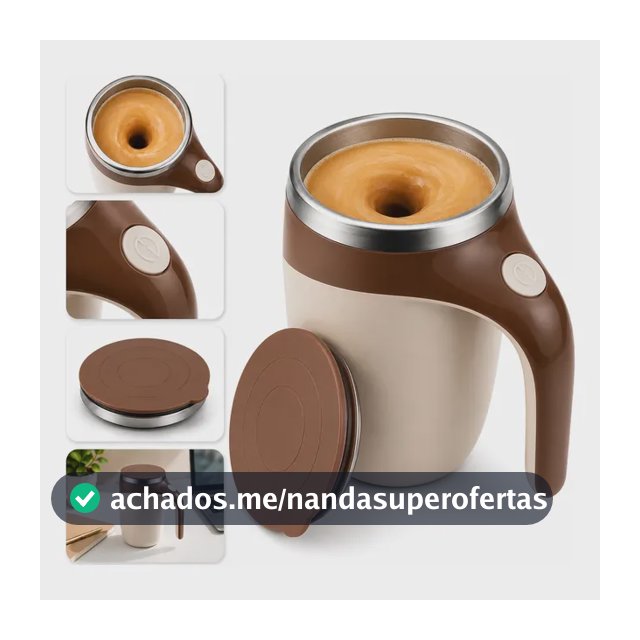 Caneca Mixer Inox Misturador Automático Recarregável Usb Chocolate