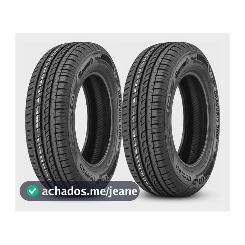 Kit 2 Pneus Barum Bravuris 5HM 175/70R13 Aro 13 Carro Silenciosos e Econômicos