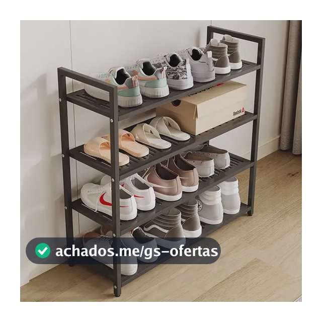 Sapateira Organizador Sapatos Metal 4 Andares 70cm 16 Pares