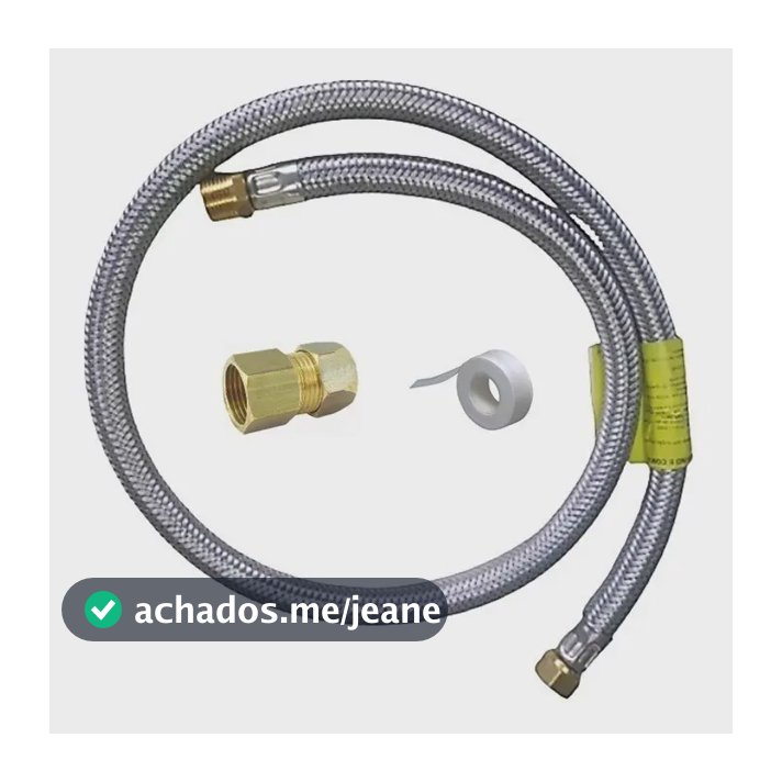 Kit Instalação Gás Encanado Mangueira 1,5m +adaptador Glp Gn