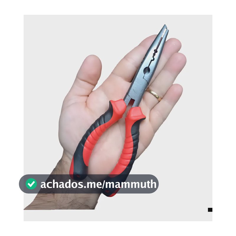 Alicate de Pesca ZR Pesca Bico Corte 19cm Cabo Antiderrapante Aço