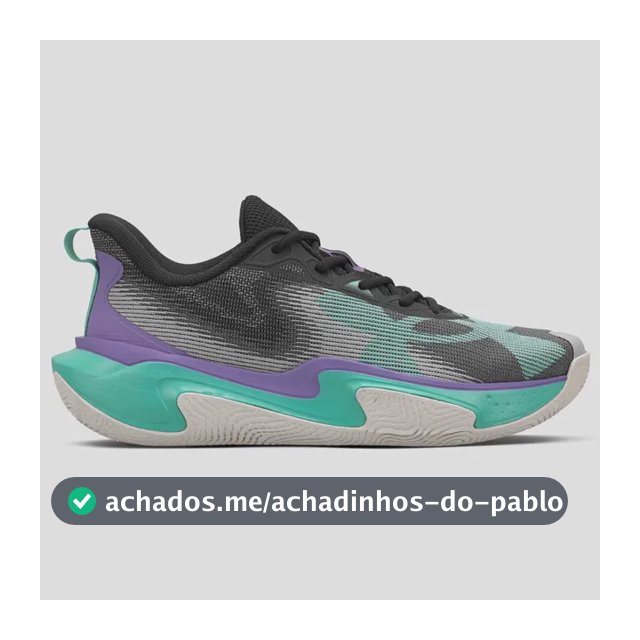 Tênis Masculino Layup Under Armour Black/purplhebe/grenmod Liso 39 Br