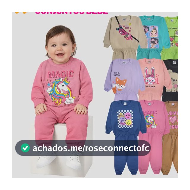 Kit Bebê 6 Peças Moletom Peluciado Infantil Menina Inverno