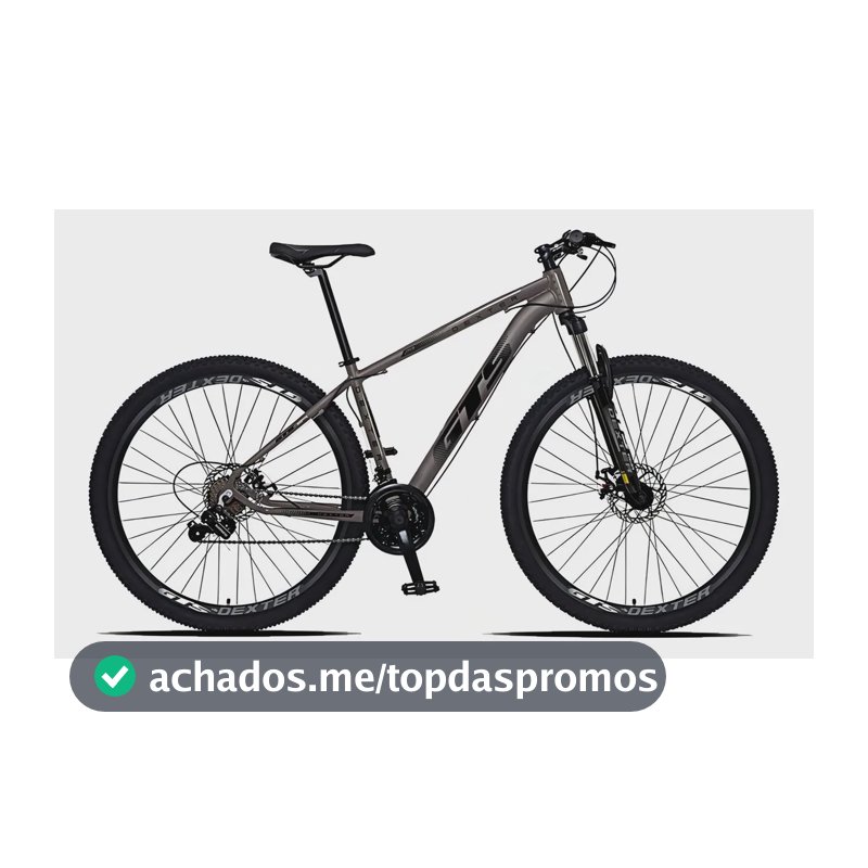 Bicicleta Aro 29 Gts Dexter 24 Marchas Freio A Disco Cor Grafite Com Preto Tamanho Do Quadro 21