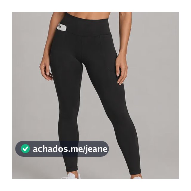 Calça Legging Feminina Academia Grossa Cintura Alta Bolso