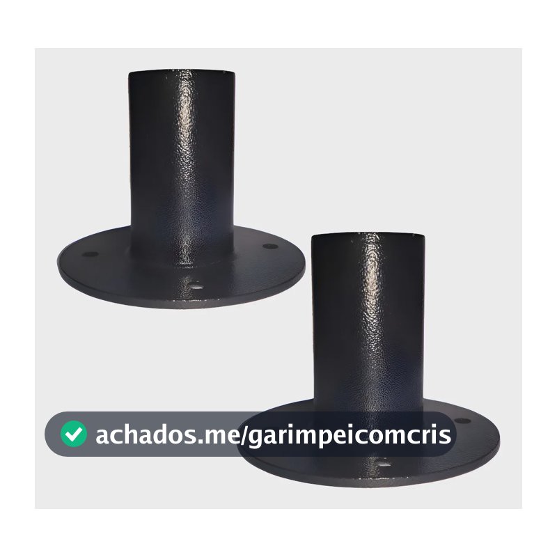 Kit 2 Suportes De Metal Preto Para Caixas De Som Profissionais 80Kg