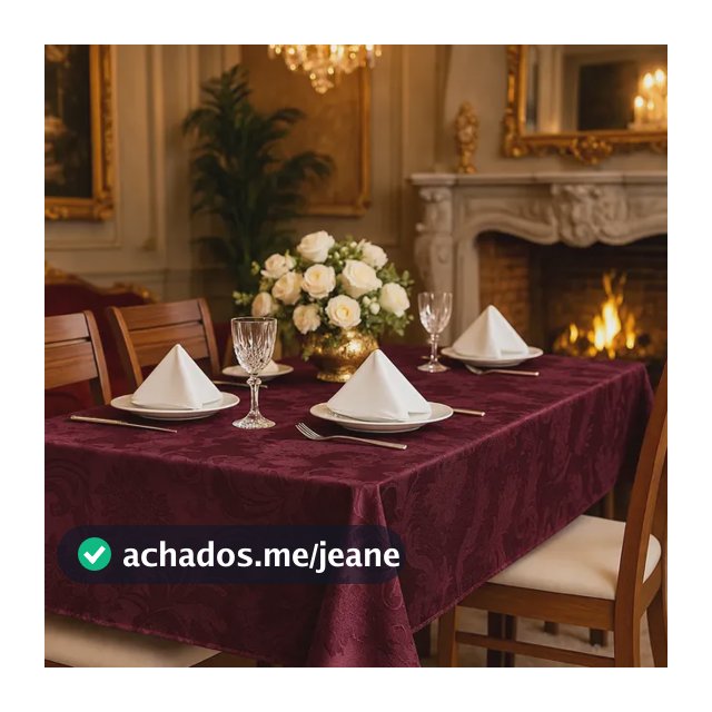 Forro De Mesa Jacquard Liso 2,80m X 1,40m 8 Lugares Luxo
