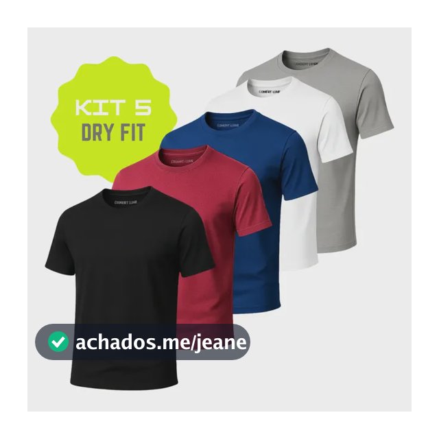 Kit 5 Camisa Masculina Termica Academia Dry Fit Malha Fria