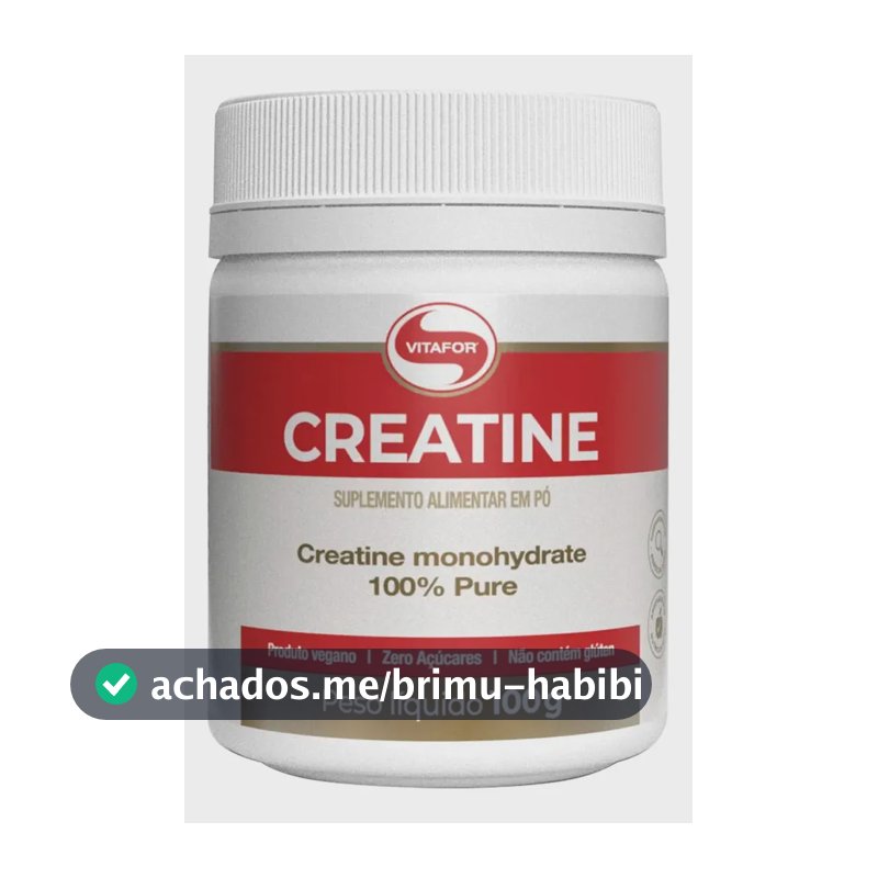 Creatina Monohidratada Creatine Sem Sabor 100g Vitafor