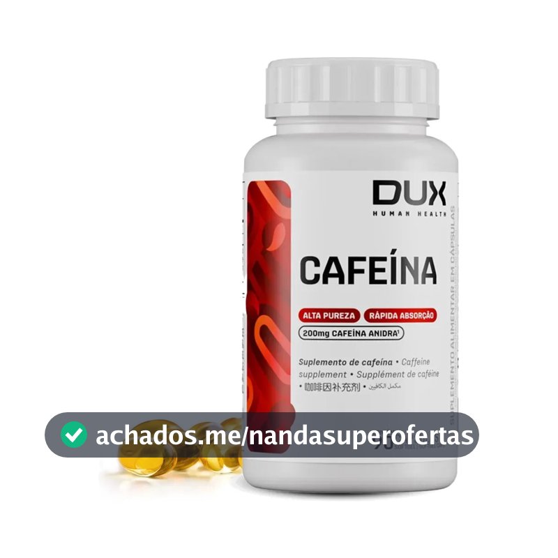 Cafeína Dux Nutrition em cápsula Sem sabor x 100g de 90 un