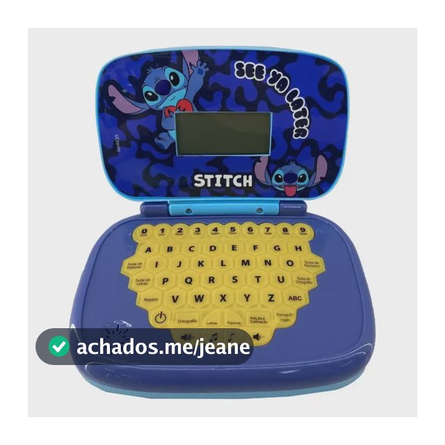 Laptop Infantil Educativo Candide Disney Stitch Bilíngue