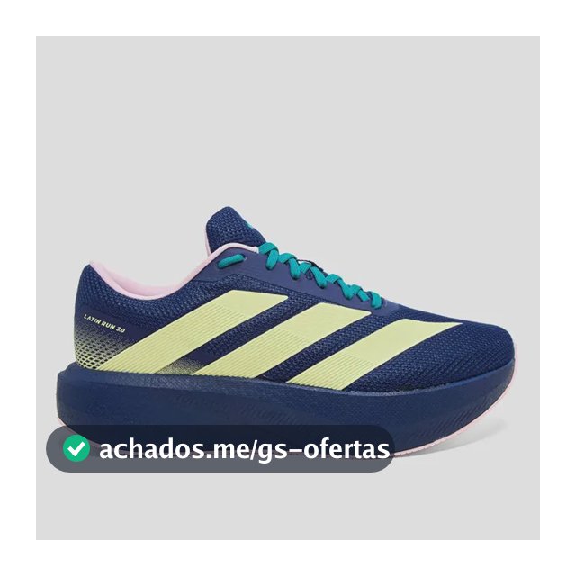 Tênis adidas Latin Run 3.0 Corrida Caminhada Treino Azul 39 Br