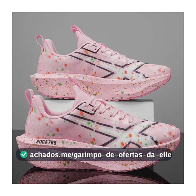 Tênis De Corrida Com Placa De Carbono Solado Macio Unissex Rosa Geométrico 39