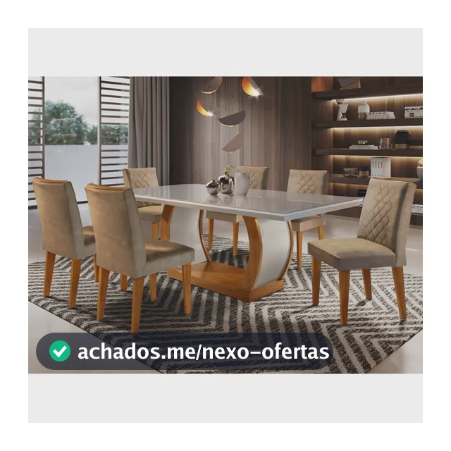 Mesa De Jantar Luanda 180x90cm Tampo Vidro/mdf Canto Igwt