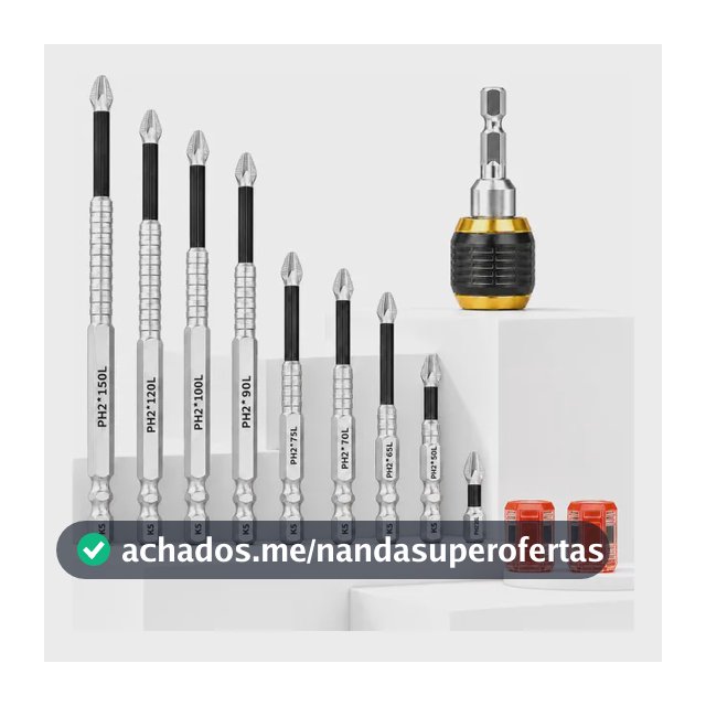 Kit 9 Ponta Bits Magnéticas K5 Ph2  Parafusadeira
