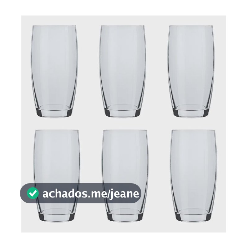 Kit 24 Unidades Copos Oca Long Drink 300ml Cor Transparente