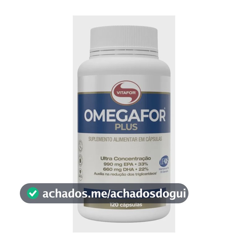 Vitafor Ômega 3 Omega For Plus Pote 120 Cápsulas Omegafor Sem Sabor