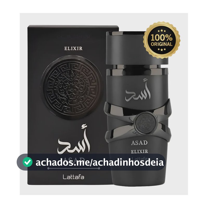 Perfume Asad Elixir Lattafa Árabe Original Nota Fiscal