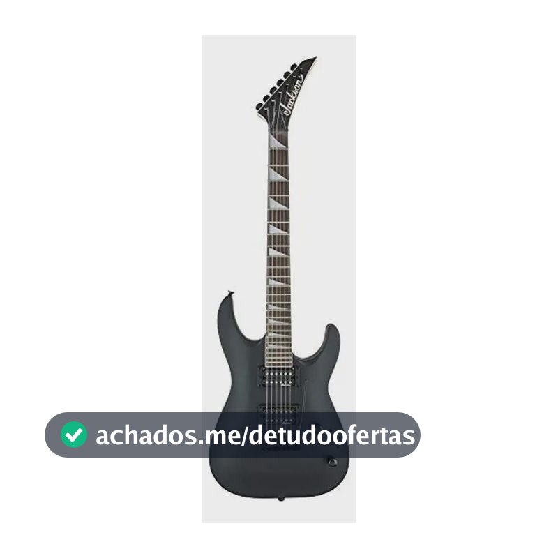 Guitarra elétrica Jackson JS Series JS22 DKA dinky de choupo 2018 satin black brilhante com diapasão de amaranto