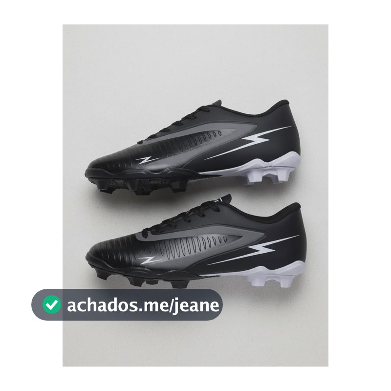 Chuteira Campo Striker Nova Adulto Trava Original Uzze Preto 41 Br