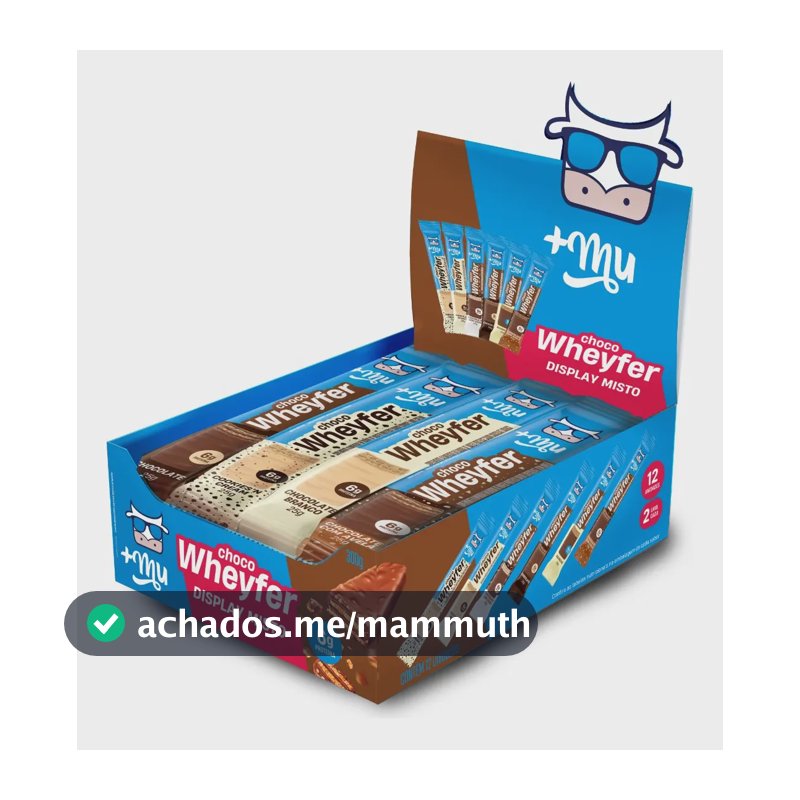 Whey protein +Mu Chocowheyfer em barra de cereais sabor Mix x 300g 12 un