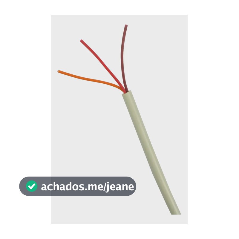10 Metros Do Cabo Manga 3 Vias 26awg Palha Sem Blindagem Branco