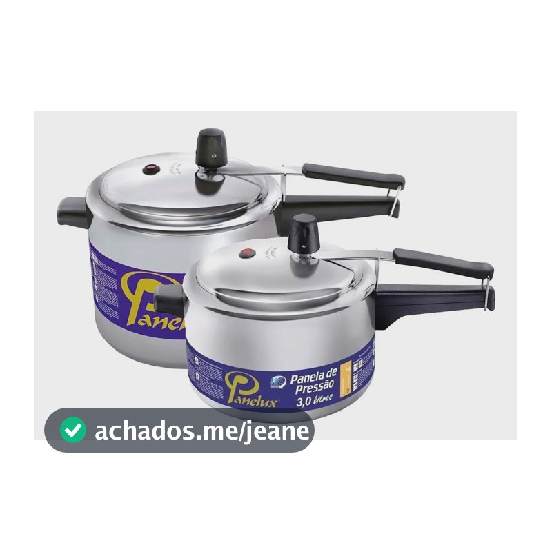 Kit 2 Panelas De Pressão 3,0 E 4,5 Lt Polida Classic Panelux Cinza