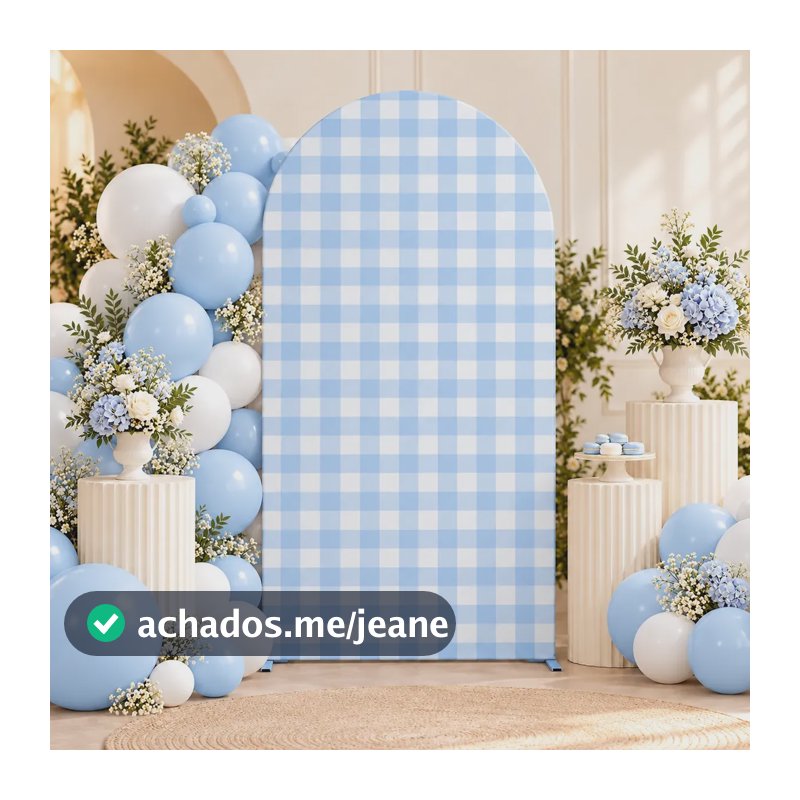 Capa Painel Romano 2x1m Sublimado Com Elástico Veste Fácil Azul