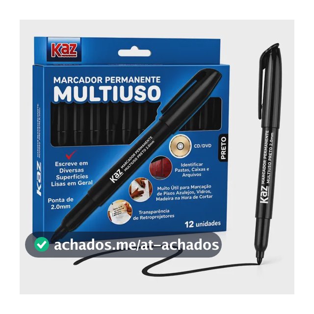 Kit 12 Canetinhas Caneta Marcador Retroprojetor Permanente