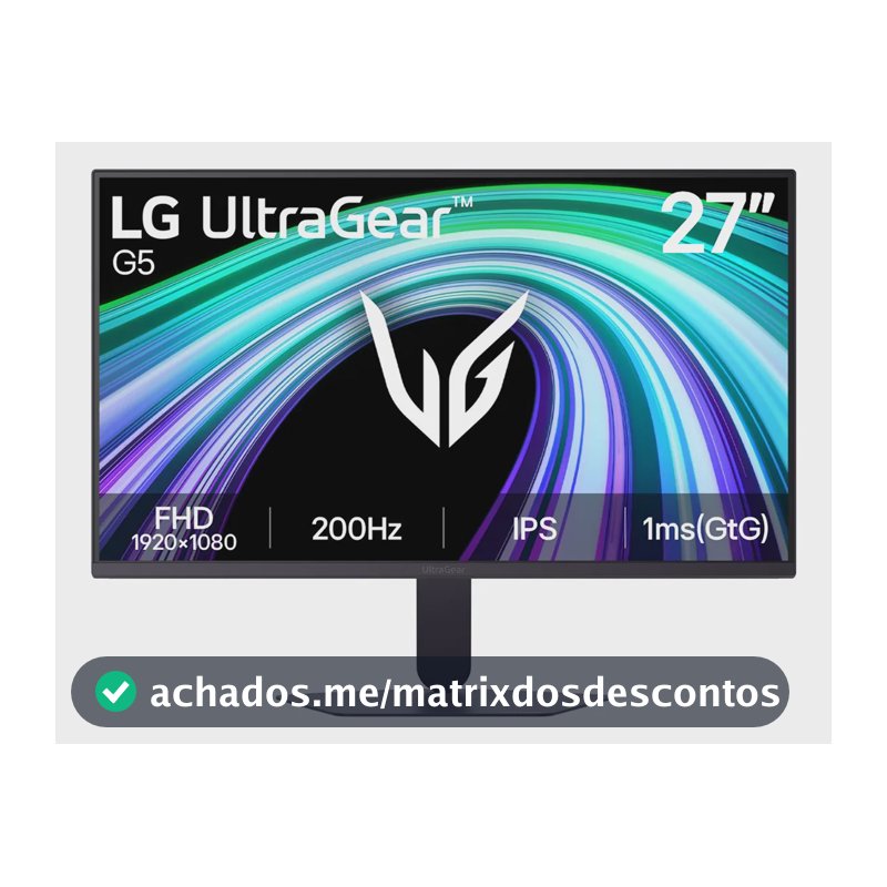 Monitor LG Ultragear - 27g523 - Ips De 27, 200hz, 1ms Preto 127/220v