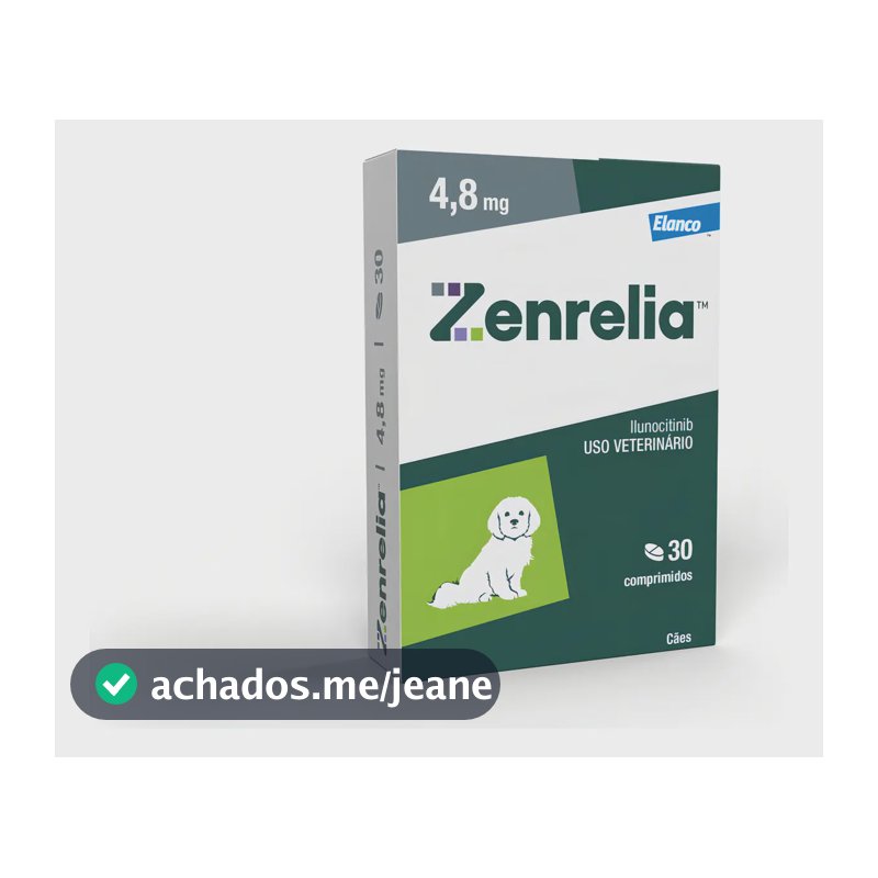 Elanco Zenrelia 4,8mg tratamento coceira dermatite atopica alergia queda de pelo cães