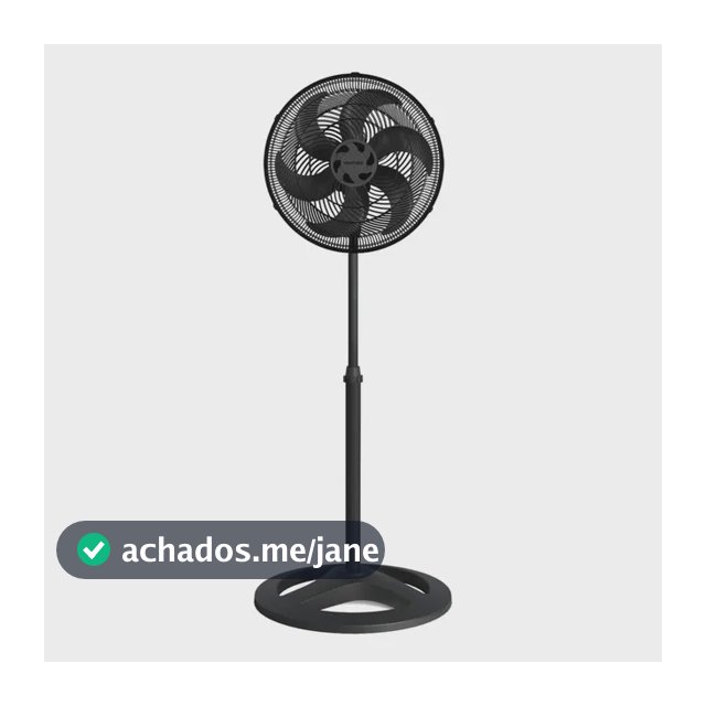 Ventilado De Coluna Turbo 6 Pás 40cm Preto Ventisol Diâmetro 40 Cm Frequência 80 Watts