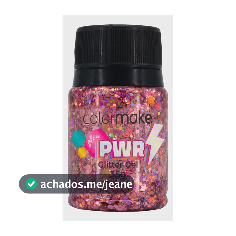 Glitter Gel Glow Power Colormake Carnaval Festa Efeito 35g Tom Da Maquiagem Rosa