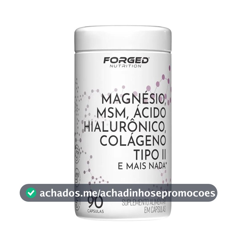 Magnésio + Msm + Ácido Hialurônico + Colágeno Tipo Ii Suporte Articular E Flexibilidade 90 Cápsulas - Forged Nutrit
