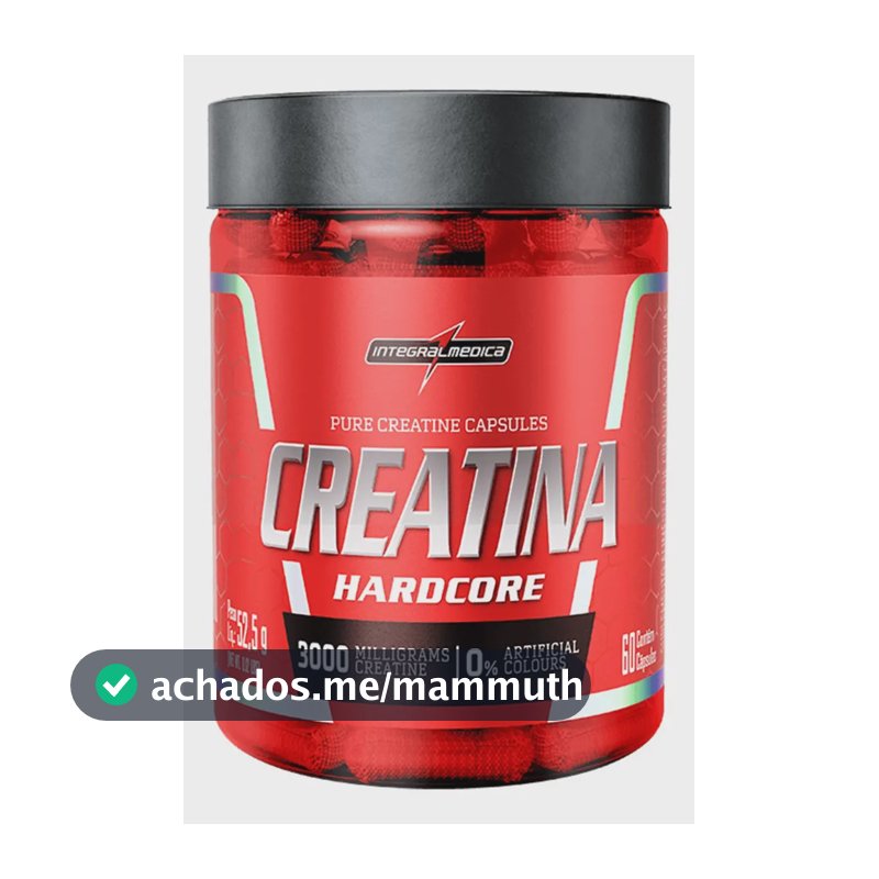 Creatina Integralmedica 100% Pura 60 Cápsulas - Aumento de Resistência e Desempenho para Atletas e Treinos Intensos