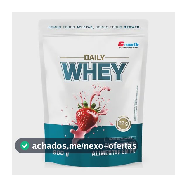 Daily Whey Protein 800g Growth Supplements Morango